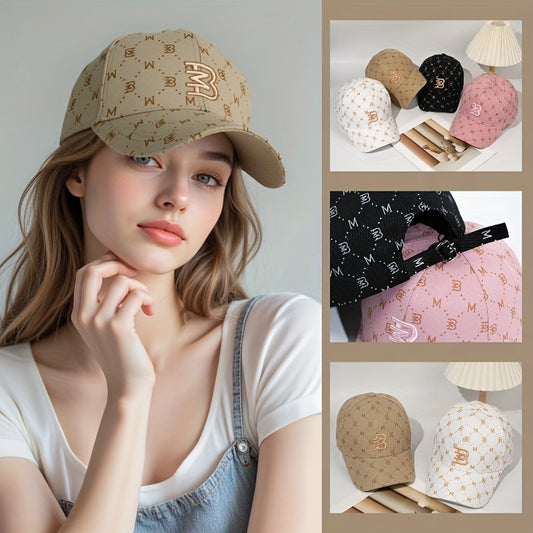 2pcs Baseball Caps for Women & Men - Beige/Black/ Pink/, Adjustable Snapback Closure, Breathable Hats for Sports, Outdoor, Parties - Unisex Sun Hats for Everyday & Formal Events, Baseball Hat, Summer Headwear, Stylish Snapbac