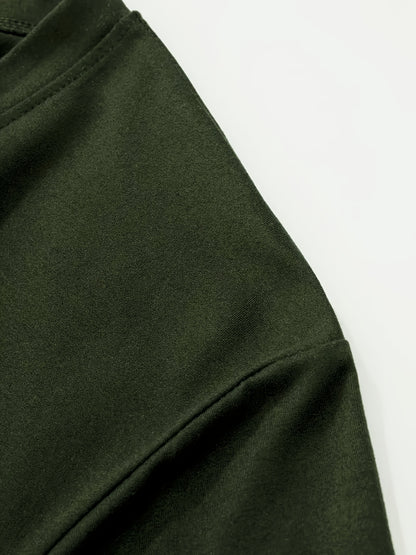 Men'S V-Neck Short Sleeve T-Shirt - Lightweight & Breathable, Casual Fit, Solid Black, Perfect for Summer, High-Quality Knit Fabric, Everyday Tshirt | Casual Style | Comfortable Fit