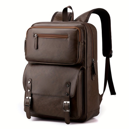 Men'S Simple Large Capacity Business Travel Backpack, Material, Daily Commute Sports Casual Computer Bag for College Students