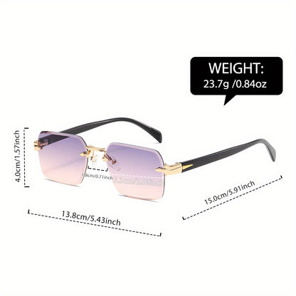 A New Style of Frameless Square Glasses for Men, Featuring a Trendy And Unique Design Suitable for Street Photography.