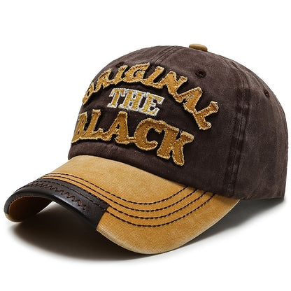 Unisex Baseball Cap THE BLACK Letter Hat Dark Style Visor Outdoor Sports Party Versatile Brimmed Hat Adjustable Size A Great Gift