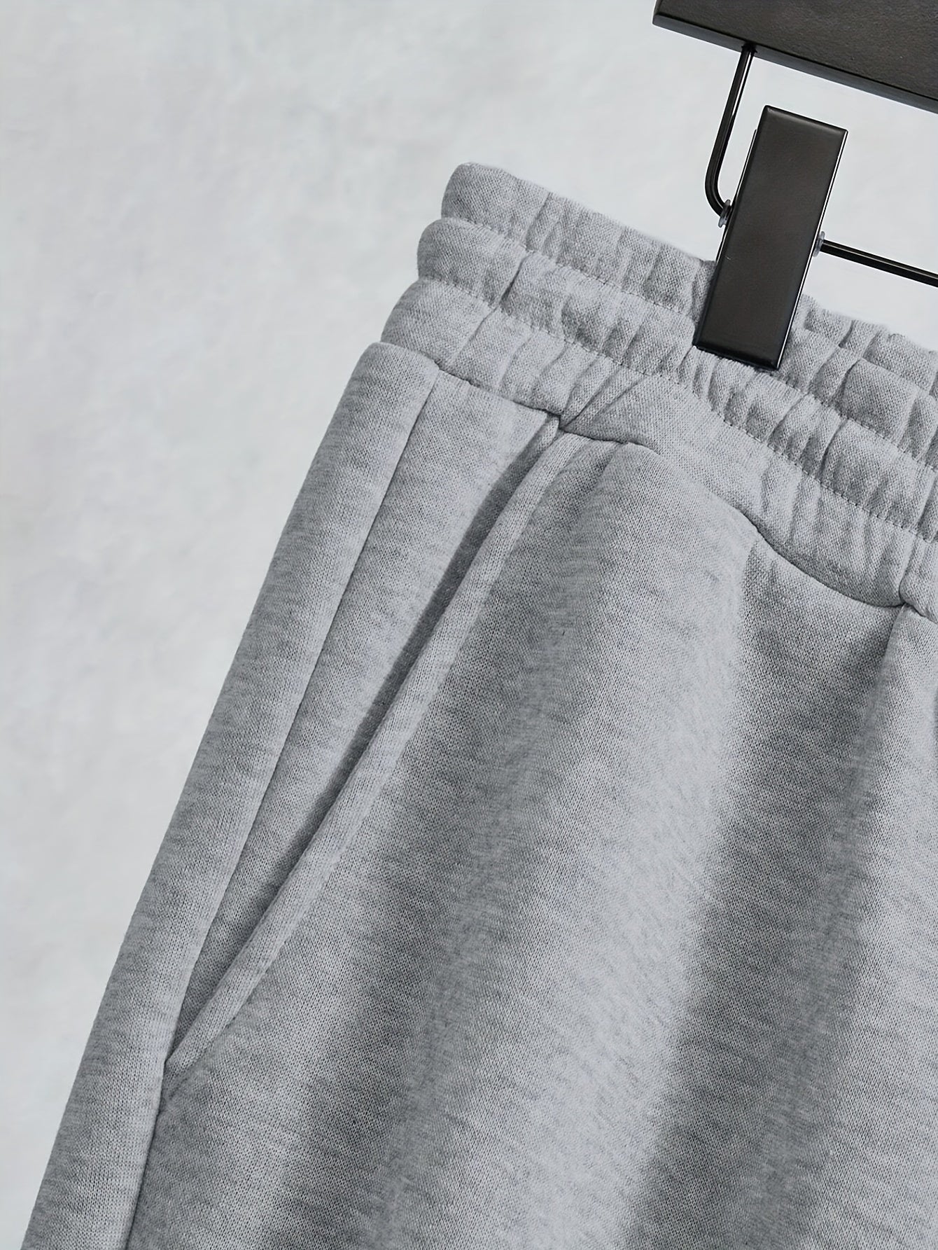Men'S Casual Polyester Sweatsuit Set with Baseball Collar and Slight Stretch - Solid Color Long Sleeve Knit Fabric Track Suit for Fall/Winter