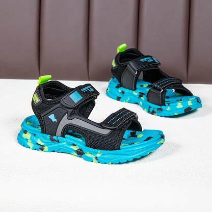 Pair of Boys' Summer Barefoot Sandals with Random Print, Fashionable Buckle Strap Outdoor Beach Sports Sandals Quick-Drying Lightweight EVA Shock Absorption Soles Breathable and Wear-Resistant Casual Sandals