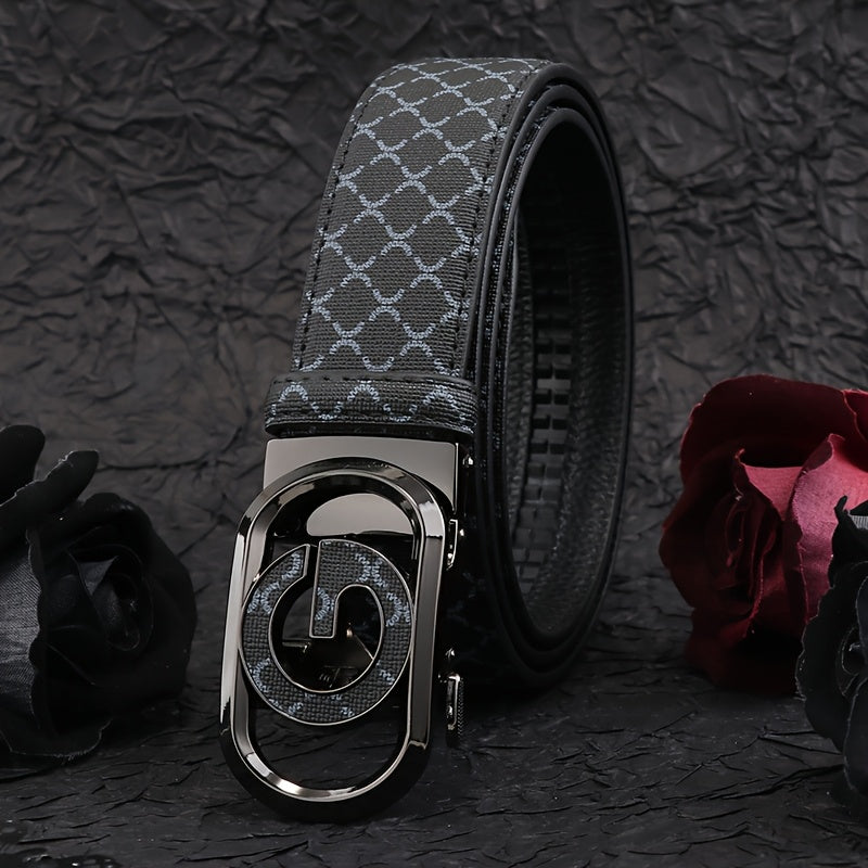 2025 New Automatic Buckle Belt, Versatile Business Casual Luxury Trendy Men's Leather Belt