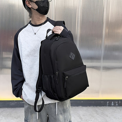 Large Capacity Laptop Backpack - Heavy-Duty Computer Backpack with Multiple Compartments, Padded Shoulder Straps & Front Zipper Pocket - Business Travel, College, Work Backpack for Men & Women - Black Backpack for Professiona