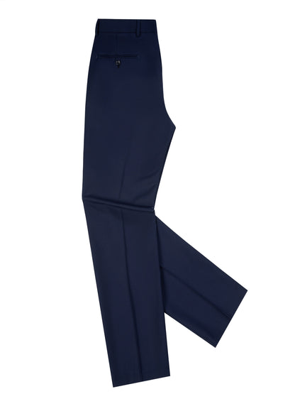 SAILIINY Men'S Solid Color Polyester Viscose Blend Dress Pants, Regular Fit All-Season Party Suit Trousers with Pockets, 80% Polyester 20% Viscose, 240g/m² Woven Fabric, 100% Polyester Lining, for Mature Occasions