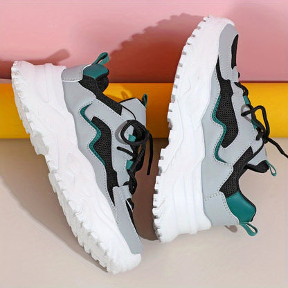 Women's Fashion Casual Sneakers, Trendy Versatile College Style, Low-Top Round-Toe Lace-Up, Breathable EVA Sole, Fabric Lining, All-Season Outdoor, Dating, Tennis, Beach, Work Shoes