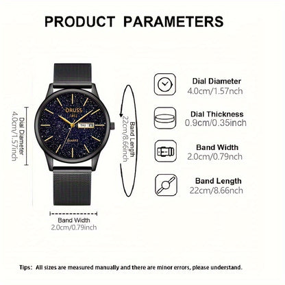 Men's Watch, Business Simple Double Calendar Cool Men's Watch