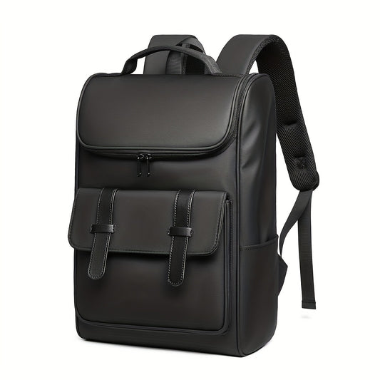 Men'S Stylish Large Capacity Commuter Backpack - Black Oxford Fabric, Durable with Multiple Compartments and Adjustable Straps, Ideal for Office, Student, University, School, Travel, Commute, Travel Backpack | Casual Style Ba