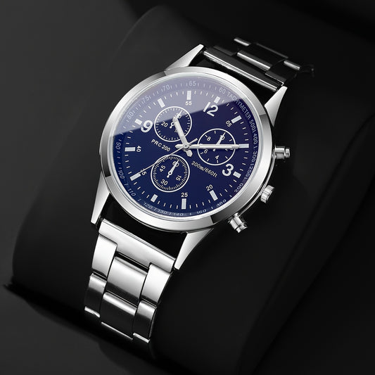 1pc/set Men'S Casual Round Zinc Alloy Quartz Watch, Non-rechargeable Button Battery (Diameter＜20mm), with Digital Dial, for Business