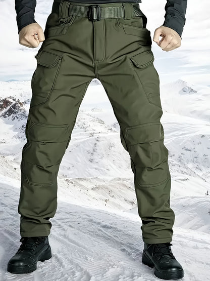 Men's Outdoor Sports Windproof and Plus Velvet Soft Shell Suit