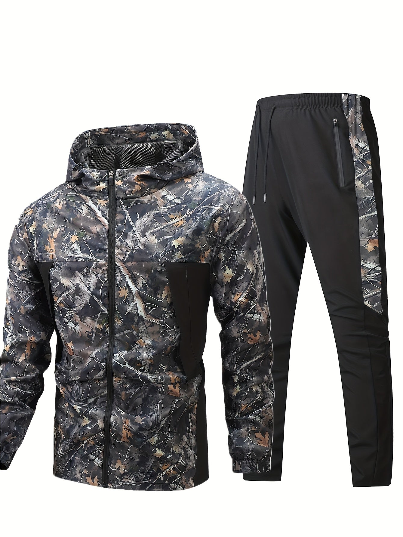 Men'S Suit, Casual Stylish Sportswear, Long-Sleeve Jacket, Woven Hooded Jacket, Sports Long Pants, Men'S Woven Moisture-Wicking Long Pants, Sweat-Resistant