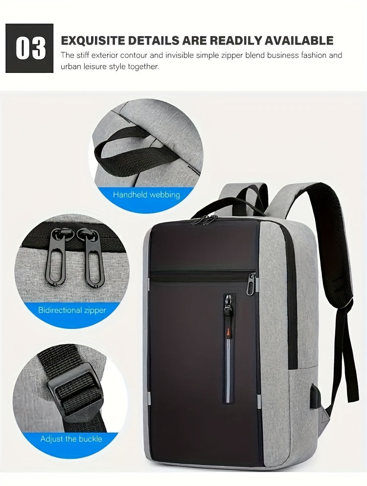 INNBagOther Stylish Unisex Business Backpack - Large Capacity, Multi-Compartment, Adjustable Straps, Durable for Travel, Commuting & Outdoor Adventures, Blac