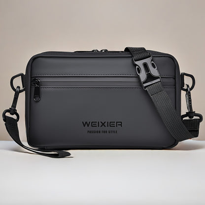 WEIXIER Unisex Fashion Messenger Bag, Shoulder Satchel with Detachable Strap, Polyester Lined, Business Briefcase for Commuting & Outdoor, Ideal Gift for Husband Or Boyfriend