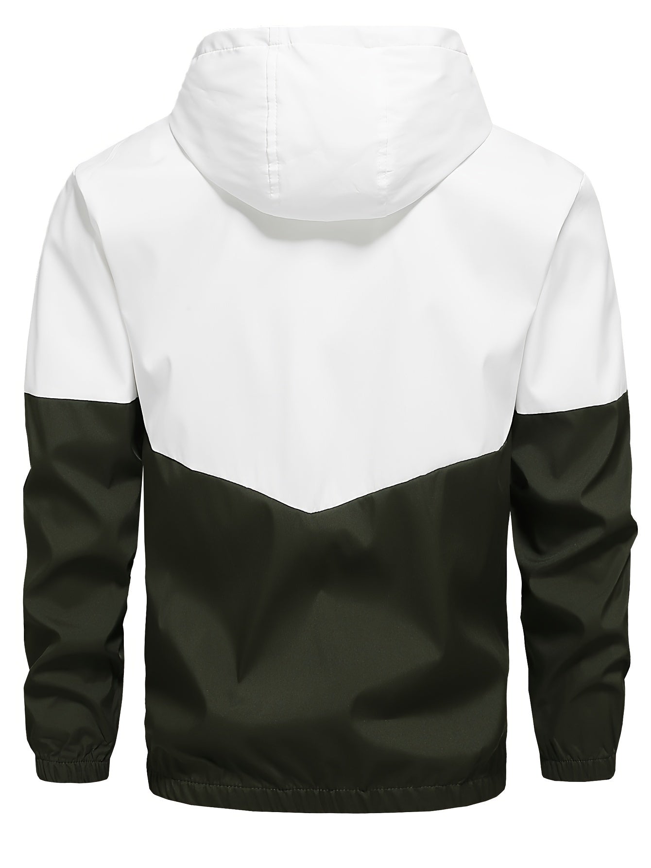 Men's Casual Sports Set, Spring/Autumn Hooded Jacket And Pants, 2-Piece Stylish Athletic Suit, Youth Fashion Trend, Color Block Design