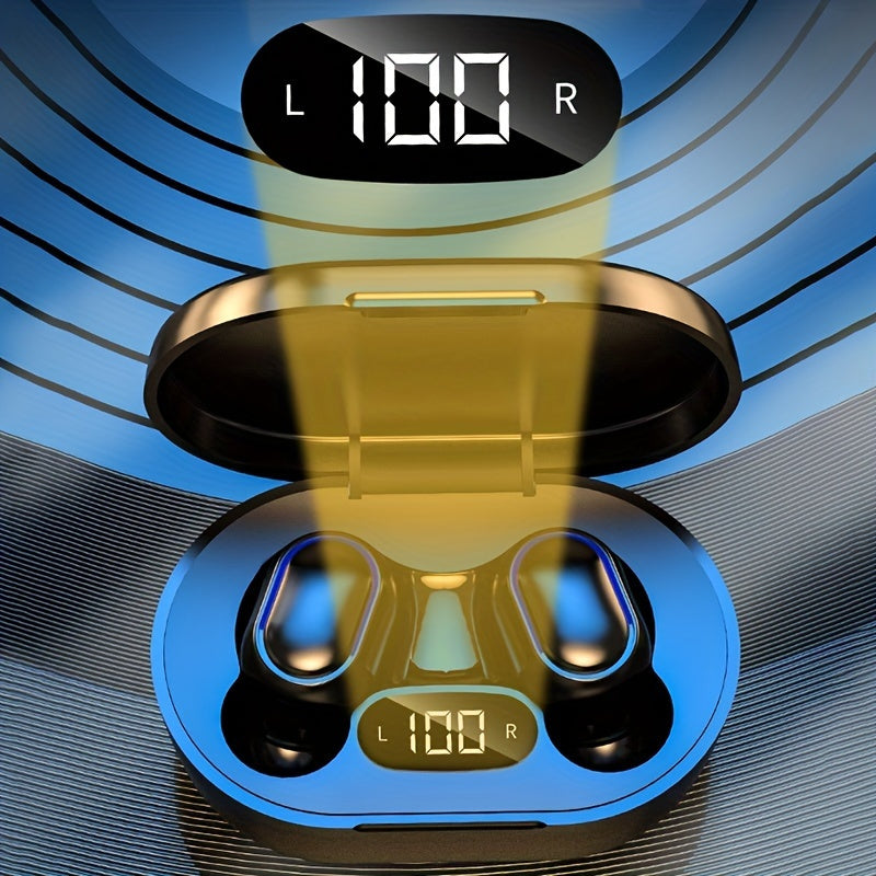 [Wireless Earbuds] 2024 New Wireless Earphones Headphones | with LED Display Touch In-Ear TWS Wireless Earbuds | for iOS/Android | Sports Music Game Headse
