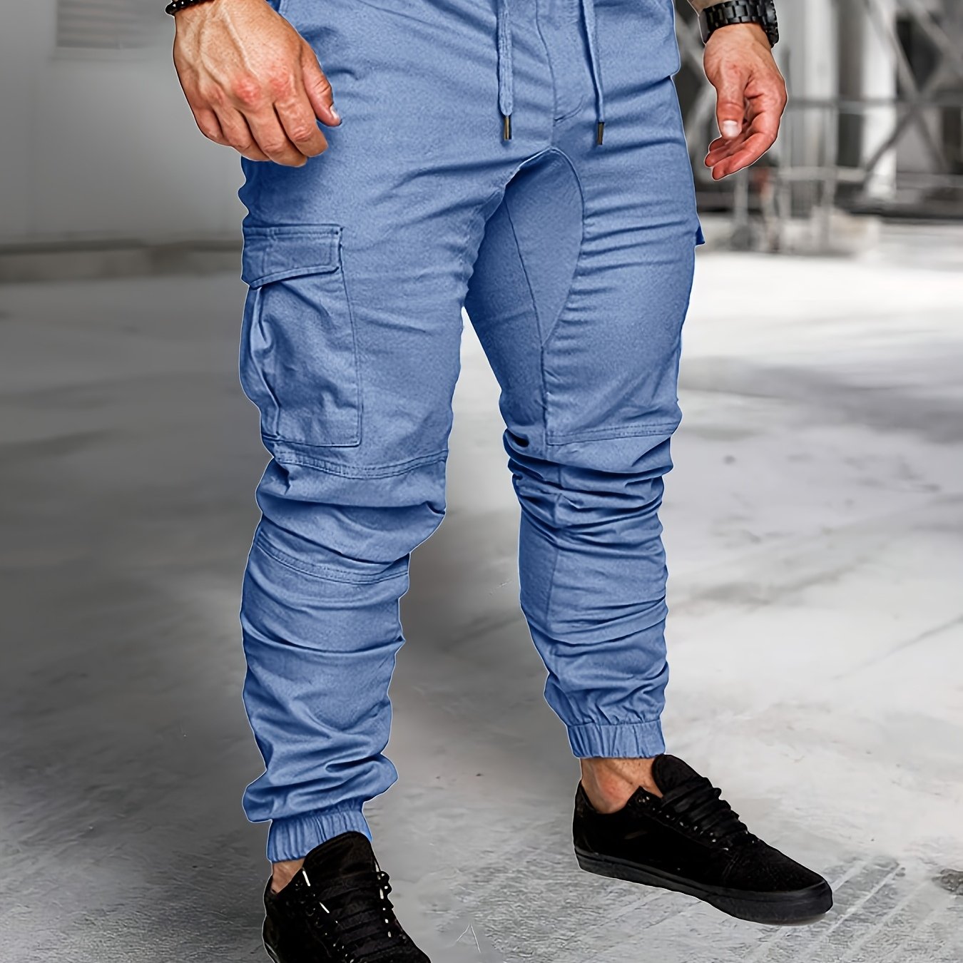 Men's Cargo Pants Outdoor Hiking Multi-Pocket Utility Long Trousers, Casual Style, For All Seasons