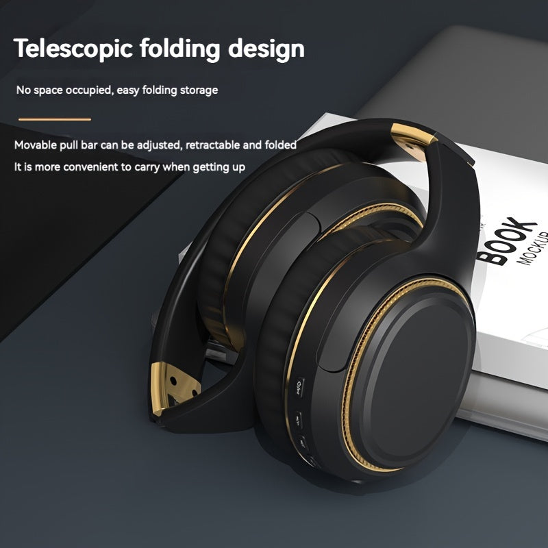 Ultra-large Capacity 400 MAh Wireless Headphones With Ambient Lighting, HIFI Sound Effects, Music All Day Long, 5.3 Chip, Low Latency, High-quality Headphones, Suitable For Travel, Business, Music, Gifts, Work, Phone Calls