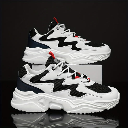 Men's Casual Sports Shoes, Thick-Soled Lace-up Outdoor Leisure Shoes for Men, Available in Multiple Colors