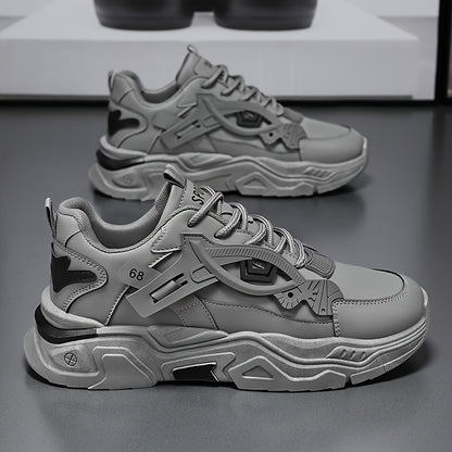 Men'S Stylish High-Top Sneakers - White with Blue Accents, Lace-Up Casual Shoes for Daily Wear, All-Season Comfort, Casual Footwear | High Top Sneakers | Durable Footwear