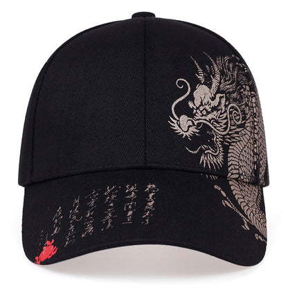 Men's Dragon Design Baseball Cap, 3 Colors Available