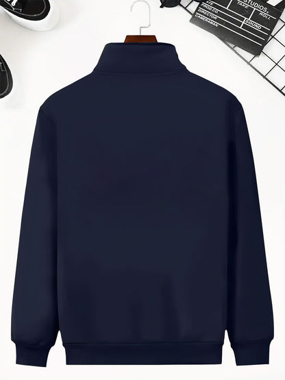 Men's New Fresh and Stylish "Calvin" Print Jacket Set, Autumn-Winter Sporty Comfortable Trendy Versatile Two-Piece Outfit