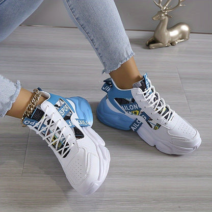 Women's Fashion Thick-Soled Sneakers, Street Style Breathable Casual Shoes for All Seasons