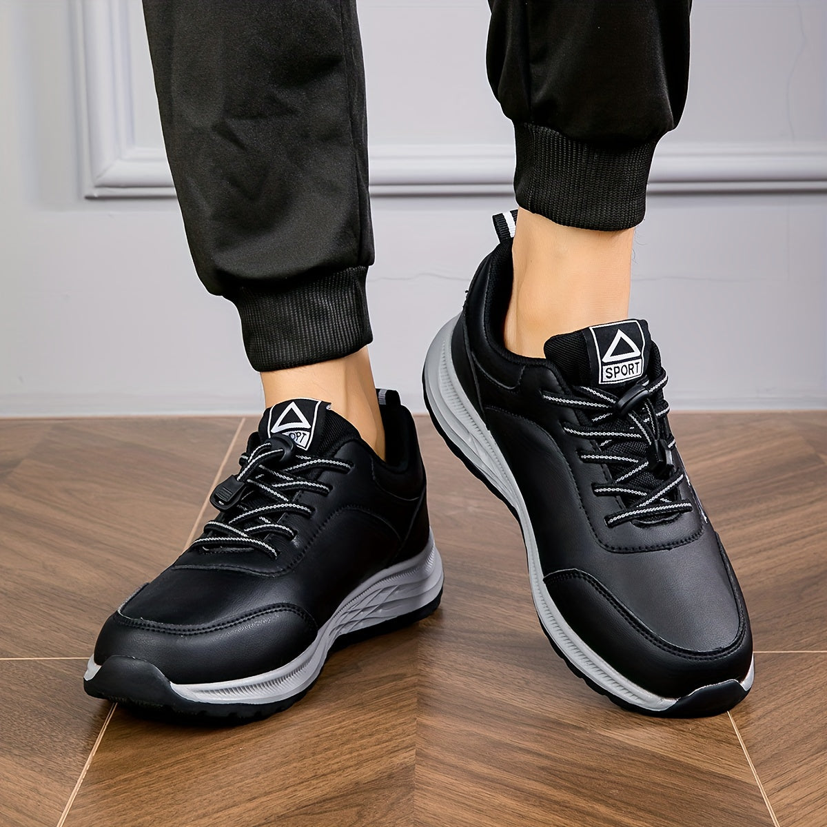 Women's Drawstring Sports Shoes, Waterproof Anti-slip Low Top Running Sneakers, Outdoor Gym Jogging Trainers
