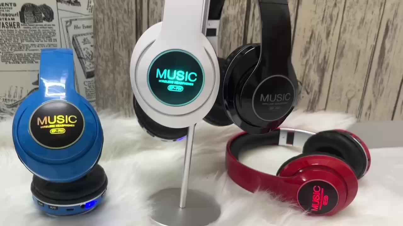 Wireless Earphones, Multi-Color LED Lights, Comfortable Foldable Earphones, SD Card Slot, School/Tablet/Pc/Phone/Birthday/Christmas/Travel Gifts. Popular Wireless Earphones, Head Mounted Wireless Earphones, And Foldable Earbu