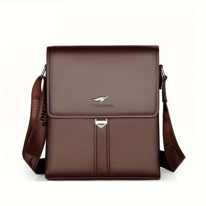 [Compact Size] Men's Crossbody Bag, Trendy Business Briefcase, Shoulder Messenger Bag for Travel and Work, Professional Document Carrier | Minimalist Briefcase | Secure Zip Closure