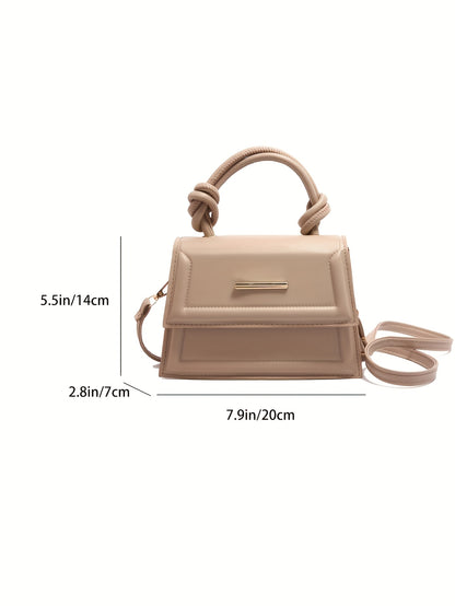 Elegant French Niche Design Women'S Diagonal Backpack - Multifunctional Small Square Commuting Wallet with Adjustable Shoulder Straps, Magnetic Closure, Black Or White Synthetic Faux Leather, Exquisite Daily Wallet for Daily