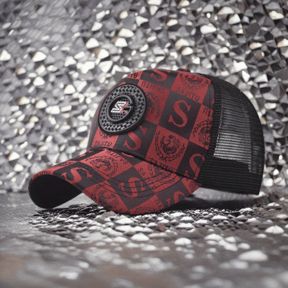 Retro Patchwork Embroidered Letter S Baseball Cap - Breathable Mesh Sun Hat for Men & Women, Checkered Duckbill Design, Summer Outdoor Fashion Hat with Wide Brim, Patches for Hats