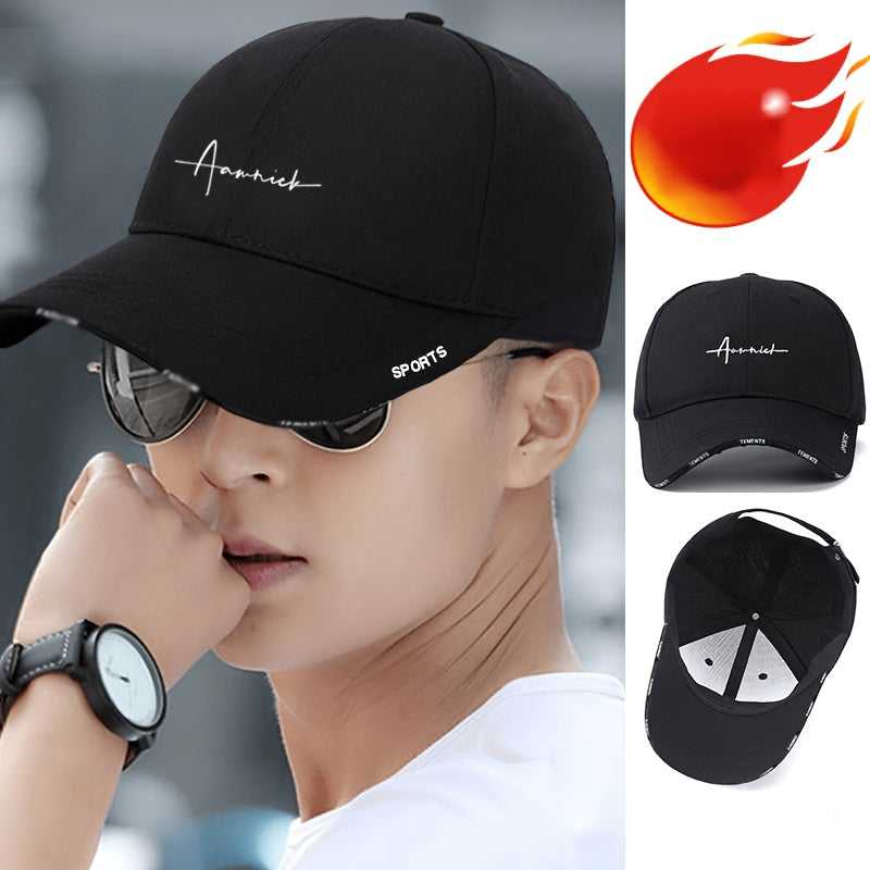 1pc Unisex Casual Embroidered Letter Baseball Cap, Spring/Winter Sun Protection Hip Hop Hat, Lightweight Outdoor Travel Cap