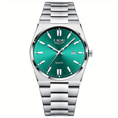 LIGE Stylish Vintage Design Women'S Quartz Timepiece Classic Date Quartz Watch for Men with Luminous Features