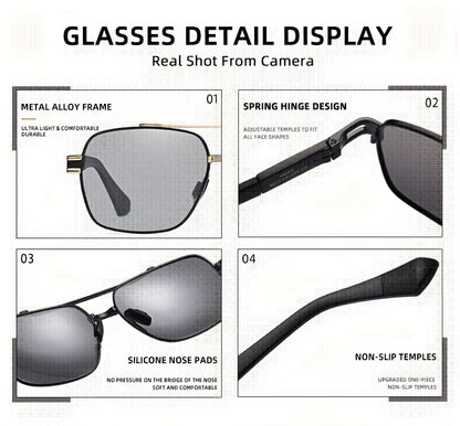 CLLOIO Top Quality Photochromic Men Women Polarized Driving Chameleon Anti-glare Sport UV400