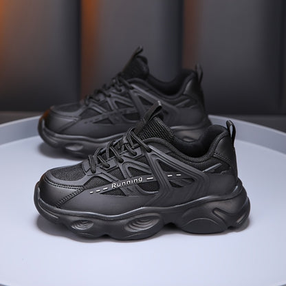 Boys' black Jedi knight casual breathable comfortable trend fashion height increasing versatile sports shoes
