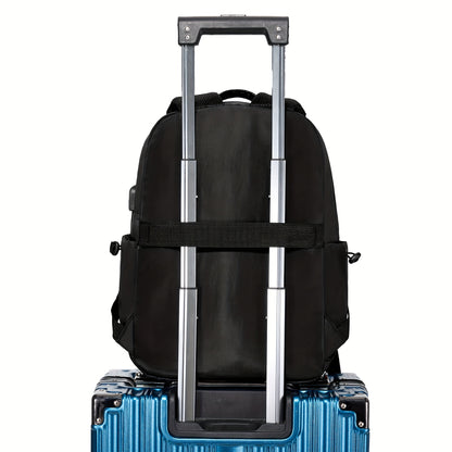 Men's Fashion Solid Color Simple Double Shoulder Backpack Lightweight Backpack Sports Travel Commuting Laptop Backpack Student Backpack
