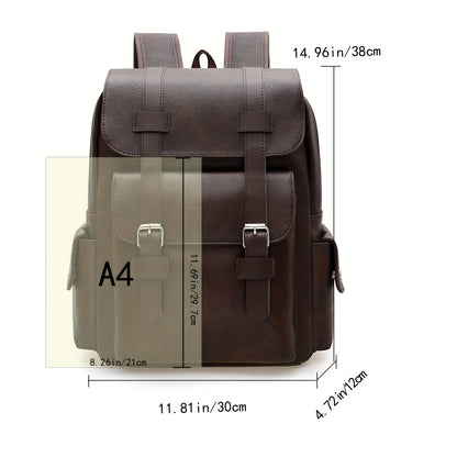 Unisex Large Capacity Backpack with Multiple Pockets, Business Casual Travel Commuter Neutral Style Dual Shoulder Bag for and Laptop