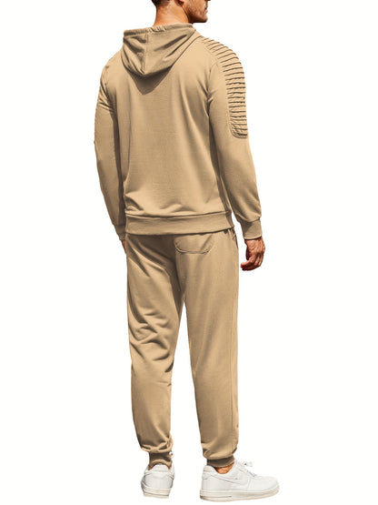 Men's Tracksuit 2 Piece Pullover Hoodie Sweatsuit Sets Casual Jogging Athletic Suits With Drawstring