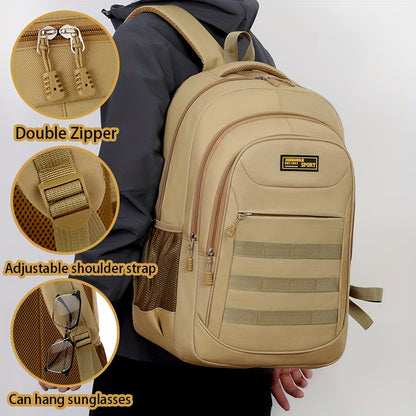 Leisure Backpack, Large Capacity Backpack, Suitable for Men and Women, Height 48cm, Length 33cm, Thickness 20cm, Can Hold 17-inch Laptop, Equipped with Adjustable Shoulder Straps, Ideal Choice for Daily Outdoor Commuting, Tra