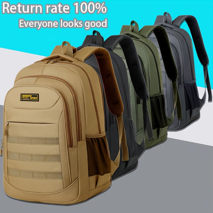 Leisure Backpack, Large Capacity Backpack, Suitable for Men and Women, Height 48cm, Length 33cm, Thickness 20cm, Can Hold 17-inch Laptop, Equipped with Adjustable Shoulder Straps, Ideal Choice for Daily Outdoor Commuting, Tra