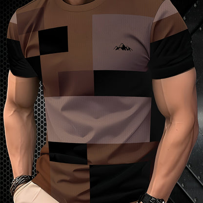 Men'S Stylish Coffee-Themed Graphic T-Shirt - Casual Crew Neck, Short Sleeve, All-Season Comfort Fit, Casual Attire | Modern Casualwear | Comfortable Fit