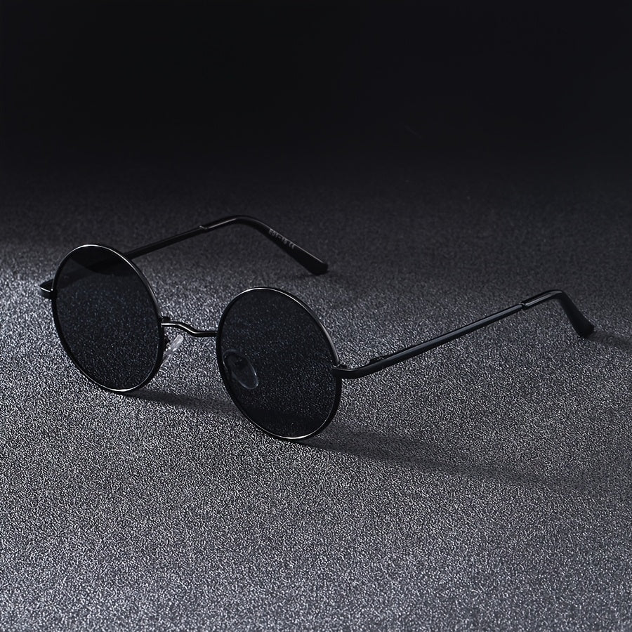 Men'S Round Frame Y2K Fashion Glasses Steampunk Style, PC Lenses, Stainless Steel Frame, Decorative, General Decorative Glasses, Daily Leisure, Easter, St. Patrick'S Da