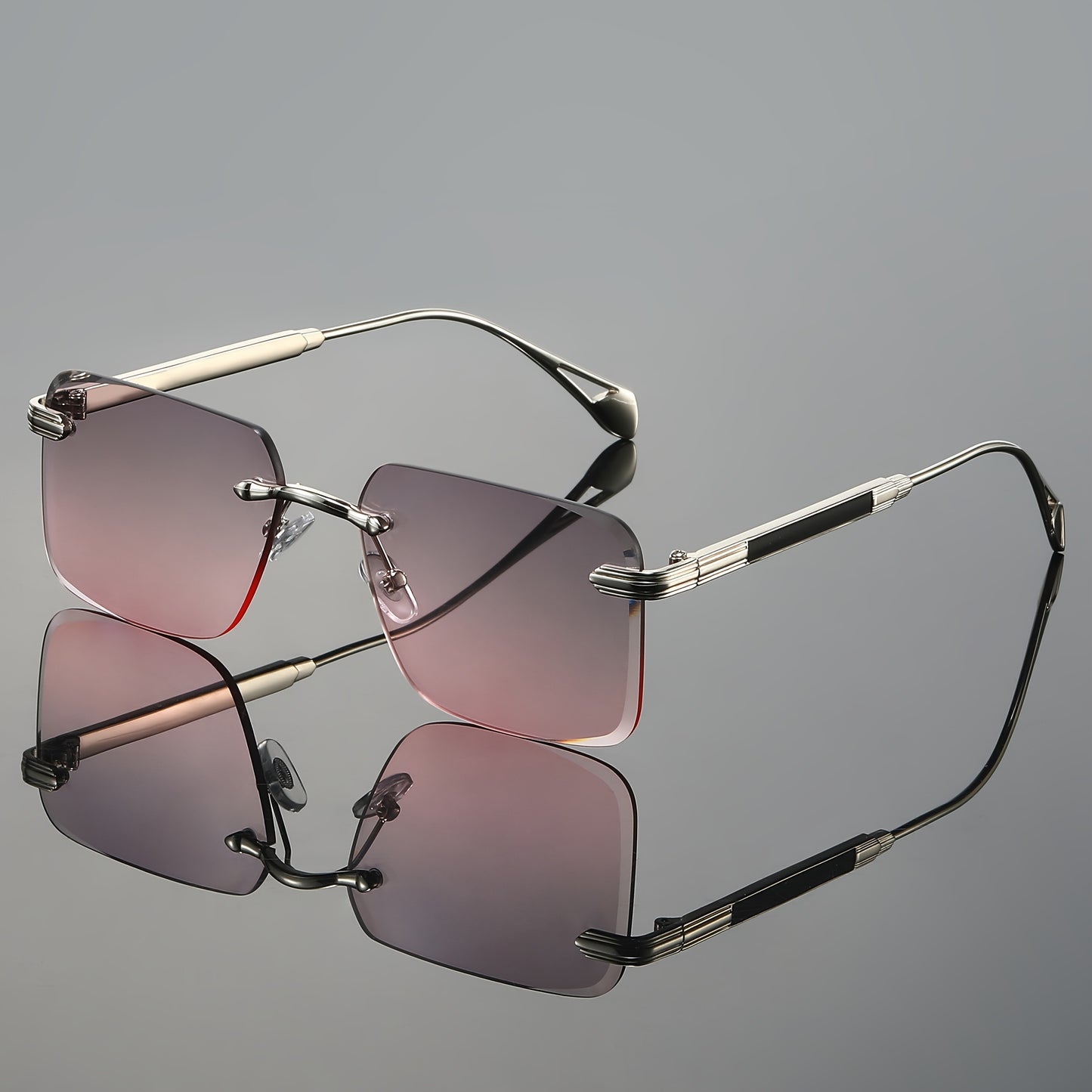 Unisex Classic Trendy Frameless Sunglasses for Outdoor Driving, Fishing,, Party, Travel, and Business Fashion Eyewear