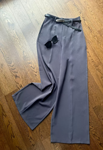Summer Sexy Half-Turtleneck Sleeveless Vest + Versatile Western Flare Pants Set with Belt