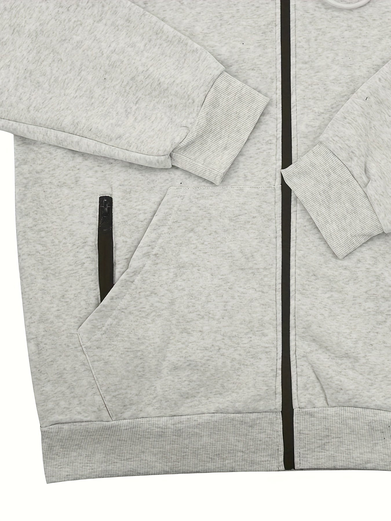 2pcs Men's Solid Color Hooded Long Sleeve Sweatshirt + Pants Set, Casual Co-ord Sports Fitness Set