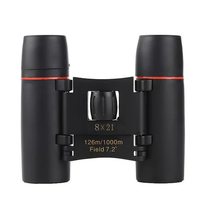 Mini Binoculars 8x21 HD Compact Folding Telescope for Birdwatching, Travelling, Hiking, Sightseeing, Outdoor, Adults Gift for Thanksgiving day, Christmas. Xmas, Halloween