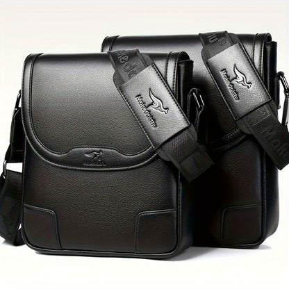 Men'S Fashion Crossbody Messenger Bag, Casual Shoulder Bag, Large Capacity Business Travel Satchel, Trendy Vertical Backpack