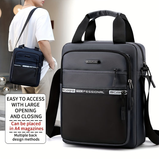 Trendy Multi-layer Sling Bag, Sport Satchel Bag For Men, Business Handbag Commuter Bag