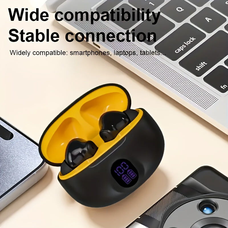 2025 New Model of Wireless Earphones with LED Battery Display, Long-Lasting Battery Life, and High-Fidelity Sound Quality That Feels Like a Music Feast. They Provide a Comfortable and Stylish Earbud Experience, Available in T
